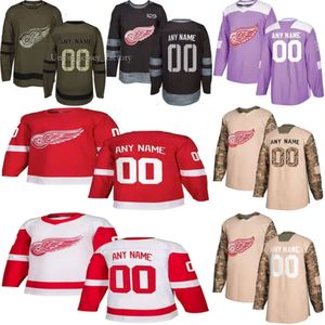 2019 News Detroit Red Wings flera stilar Mensan Anpassade namn valfritt nummer Hockeytröjor 3662