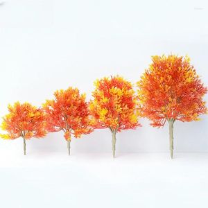 Flores decorativas 1 peça modelo de construção árvore jardim micro paisagem simulação plástico bordo mesa de areia artesanal mini paisagismo