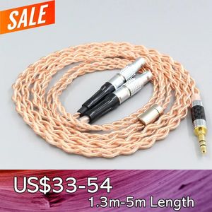 Accessories 4 Core 1.7mm Litz HiFiOFC Earphone Braided Cable For Focal Utopia Fidelity Circumaural Headphone LN008094