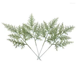 装飾的な花5PCS人工植物クリスマスツリークラフトホームデコレーションアクセサリー家庭用製品ナビダッドの家庭用品
