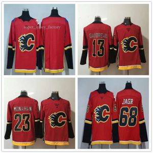 Erkekler Calgary Flames Fanatik Markalı Ev Ayrılık Jersey 13 Johnny Gaudreau 23 Sean Monahan 68 Jaromir Jagr Forma 8262 2456