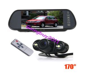 2 LED LED VISION CAR CAR PARKER CAMERESS CAMERANGE 170 درجة 7 كويكوت TFT LCD MIRROR MONITION CAR