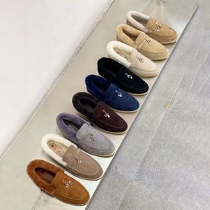 10a alta qualità loro Scarpe eleganti Designer Charms Walk Mocassini donna pianas Pelle Scarpa casual Mocassino alla caviglia sneaker tazz viaggio invernale caldo donna stivale da escursione nero