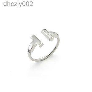 Rings for Women Jewelry Double t Shell Between the Diamond Ring Couple Foreign Trade Models Smile Set K4IB