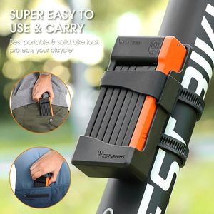 Bicycle Folding Lock Security Antitheft Cycling MTB Road Bike Accessories Scooter Electric Chain Outdoor Sports 240118