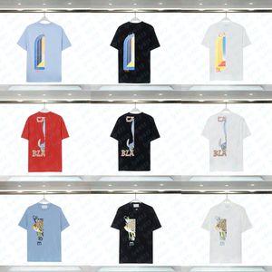 デザイナーTシャツ女性メンズTシャツプラスカサブランシャツハイストリートファッショングラフィックティークラシックパターンプリントプリントルーズカジュアルカジャサブランカTシャツ