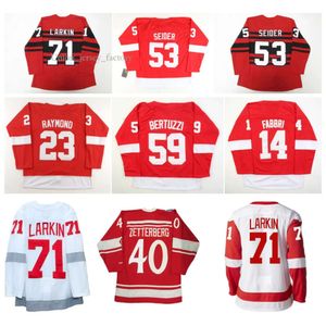 Larkin Dylan Red Wings Hockey Jersey Detroit Moritz Seider Lucas Raymond Alex Nedeljkovic Tyler Bertuzzi Pius Suter Zadina Reverse Retro Win 4675