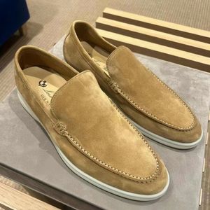 summer Walk Men Moccasins Casual shoes fashion luxury travel gift sneaker Designer women loafer tennis top quality run shoe Brown Leather Flat heel trainer Outdoors