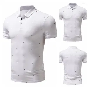 Erkekler Polos 2024 Giyim Trendy Marka T-Shirt Polo Gömlek Kısa Kollu Yaz Nefes Alabilir İş Kırış Boyun Premium Hisset