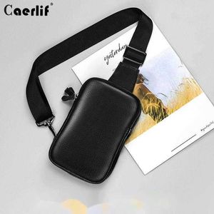 Umhängetaschen Telefon Echtes Mini Leder Brust Trendy Tasche Mobile für Single Männer Rindsleder Umhängetasche Marke Kleiner Rucksack