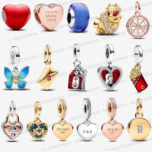 Novo Ano Chinês do Dragão encantos pulseiras de designer para mulheres jóias presente Red Heart Arrow Murano Glass Dangle Charm DIY fit Pandoras pulseira colar