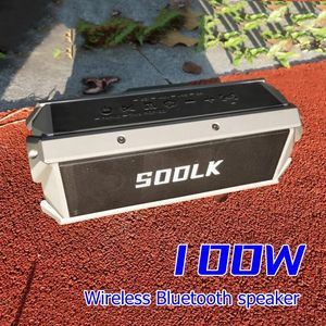 Högtalare SODLK T200 Bluetooth -högtalare 100W Hög effekt Subwoofer IPX5 Vattentät 10400MAH Ultra Long Standby Battery Support TF Card, USB