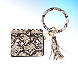 Keychains Bracelet Key Chain Bag Creative Holder Multifunction Girls Fashion Change For Women Ladies (Coffee Yellow)