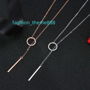 2021 Korean Shinny Jewelry 925スターリングシルバーラウンドペンダントネックレス