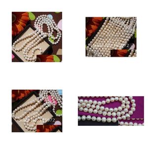 Chokers Real Pearls Long Sweater Jewelry Winter/Spring/Summer/Autumn Pearl Necklace Knotted Costume Jewellery On Sale 240104 Drop Deli Dh2Vw