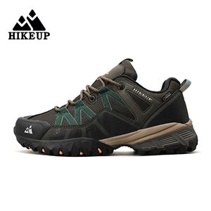 Hikeup sapatos de caminhada masculinos tênis de trekking para homens sapatos de escalada de montanha sola de borracha durável esporte ao ar livre 240118