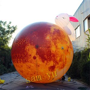 Partihandel högkvalitativ gigantisk uppblåsbar måne uppblåsbara jordplaneter och uppblåsbar kanin för dekorationen