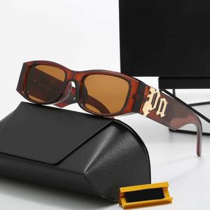 Klasyczne okulary designerskie kobiety Mens prostokąt przezroczysty obiektyw Big Rame Retro Brown Black Fashion Causal Sunglass Punk Hiphop GA035 97H3