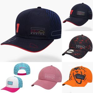 Motosiklet kıyafetleri 2023 Yeni F1 Team Racing Cap Forma 1 Erkekler Kadın Günlük Beyzbol Spor Markası Nakış Trendi Erkek Araç Logo Kapakları Summ OTRMN