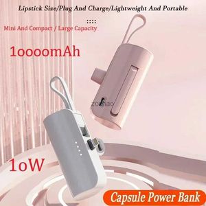 Bancos de energia de telefone celular 10000mAh Mini banco de energia sem fio Grande capacidade de carregamento rápido Power Bank Bateria externa de emergência para iPhone Type-c