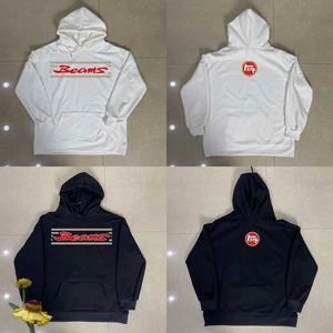 Erkek Hoodies Sweatshirts Erkekler Kadınlar Günlük Basit Moda Kirişleri Hoodies Sweatshirts Kırmızı Mektup Gevşek Gevşek Maça Siyah Beyaz Işın Üstleri J240120