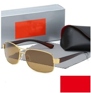 Occhiali da sole da uomo classici di marca retrò da donna Occhiali da sole di design di lusso Designer con montatura in metallo Occhiali da sole Donna Raybans Ray Bans con scatola originale 3379