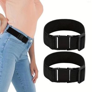 Cintos 2 Pcs Sem Fivela Cinto Elástico Cintura Lateral Cintura Leve Serve Calças Jeans Plus Size Invisível para Uso Diário