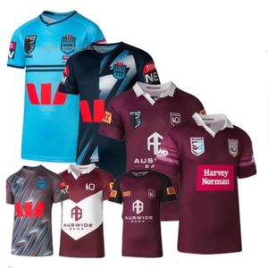23 Mens Womens Outdoor Tshirts Harvey Norman QLD Maroons 2024 Rugby Jersey Australia QUEENSLAND STATE OF ORIGIN NSW BLUES Home Training Shirt TRY 7402 3255