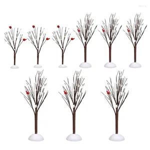 Decorative Flowers BEAU-9Pcs Christmas Bare Branch Trees Artificial Winter Display Decor For Garden Fireplace Fairy