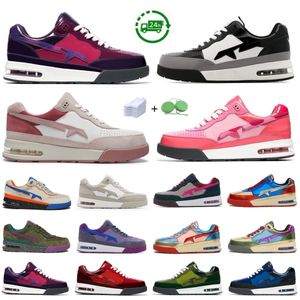 Yol STA Erkek Kadın Koşu Ayakkabı Tasarımcı Sabah Patent Patent Patent Siyah Beyaz Pembe Mor Mavi Bej Süoz Pastel Gri Skunk Mens Trainers Spor Spor ayakkabıları 36-47