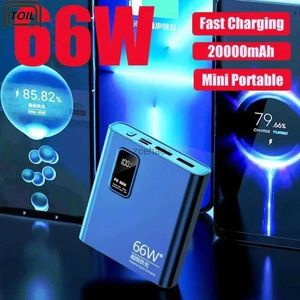 Cell Phone Power Banks 30000mAh PD 66W Super Fast Charging Power Bank HD Digital Portable Charger External Battery for Universal