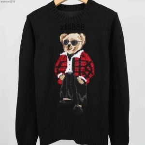 Men's Sweaters Polo Brand Women Rl Bear Cartoon Winter Clothing Fashion Long Sleeve Knitted Pullover Cotton Wool 427