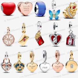 New Chinese Year of the Dragon charms designer bracelets for women Festival jewelry gift Club 2024 Butterfly Dangle Charm DIY fit Pandoras bracelet necklace with box