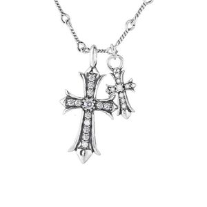 2024 Designer Brand Cross CH Necklace for Women Chromes 925 Sterling Silver Simple Fashion Long Sweater Chain Heart Men Classic Jewelry Pendant Neckchain NOWK