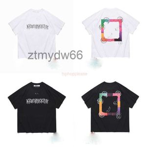 Offs Summer Fashion Marka Mens T koszule OW Religijne obraz olejny Bezpryskowy strzałka Tshirts Hip Hop krótki rękaw luźne mężczyźni topy tees kobiety duża tłuszcz T-shirt 8ila 8i