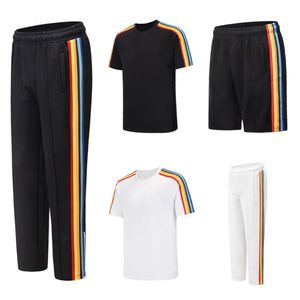 Tute da uomo firmate Jogging Set da corsa abbigliamento sportivo moda casual da uomo pantaloni a manica corta Set da uomo di lusso da donna in cotone Tute da jogging in due pezzi di alta qualità