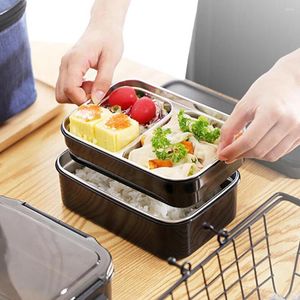 Dinnerware Lunch Box Useful Holder Portable Container Double Layer Silicone Thermal Student