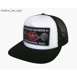 Chromees Hearts Baseball Wave Cap Lettera Ricamo Bend Moda Berretti Uomo Hip Hop Viaggio Visiera Maglia Uomo Donna Punk Cappelli da baseball Ultimo cappello Chrome White Fox 8579