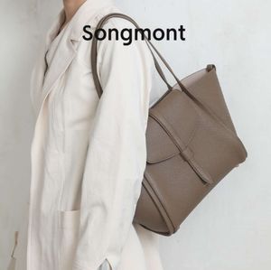 Songmont Bolsa Tote Série Cesta Média Canção Feminina Designer Grande Capacidade Portátil Um Ombro ssqa