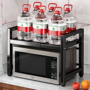 Prateleira ajustável para forno de micro-ondas, armazenamento de cozinha, rack independente para temperos, 2 camadas, suporte de prateleira, eletrodomésticos