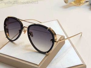 Luxus-Linda Farrow LF731 Pilotensonnenbrille Gold Designer-Sonnenbrille UV400-Linse Top-Qualität Neu mit Box KH47
