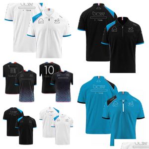Motorcykelkläder 2023 Ny F1 Racing Suit T-shirt Team Kort ärmskjorta Mens Summer snabbtorkande fans Anpassning Drop Delivery A Otsot