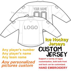 Maglia personalizzata da hockey su ghiaccio Supporto personalizzato per squadra, toppa ricamata, nome numero, processo Ing. Uomo Donna Gioventù 4708