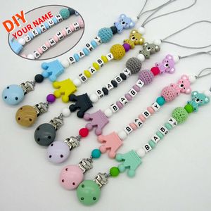 Soothing Baby Products Silicone Pacifier Clip Tooth Anti Falling Belt Koala Grinding Chain Letter Designation