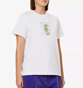 2024 ga ni womens Summer tシャツデザイナーシャツの女の子素敵な甘い綿のブレンドルーズファッションレディース美しい半袖Tシャツティートップス