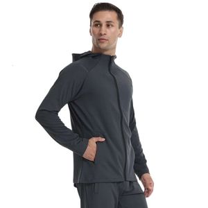 Lu Hoody Align Lemon Yoga Men Jacket Sports Coat Zipper LULO Hooded Outdoor Fitness Running Casual Clothes Quick-Drying Long Sleeved Spring Autumn With LL Lu Jogger