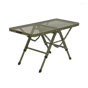 Meble obozowe składane drut z drutu z siatkiem regulowany stojak do podnoszenia kempingu przenośne aluminium aluminiowe posiłki
