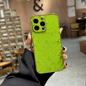 Galvanik-Designer-Handyhülle für Apple iPhone 14 Pro Max 15Plus 13Pro 12 11 Xr 8, modische Leder-Handyhülle, weiches TPU, Fallschutz, stoßfestes Schutztelefon