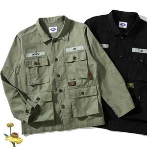 Men's Jackets Autumn Winter WTAPS Jacket Simple Fashion Multi-pocket Cargo Coat Letter Embroidery Single-breasted Wtaps Outerwear Men Women J240120