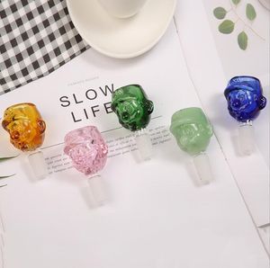 Baseball boy Glass Bowl With Handle Colorful 14mm 18mm Bong Bowls Tobacco Bowl Piece Smoking Accessories For Glas Beaker Bongs